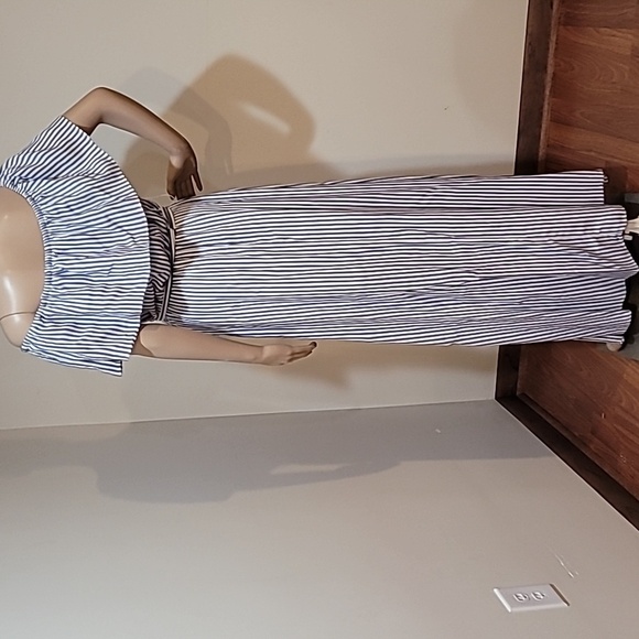 Maurices Maxi Striped Dress on or off shoulder - Picture 11 of 17